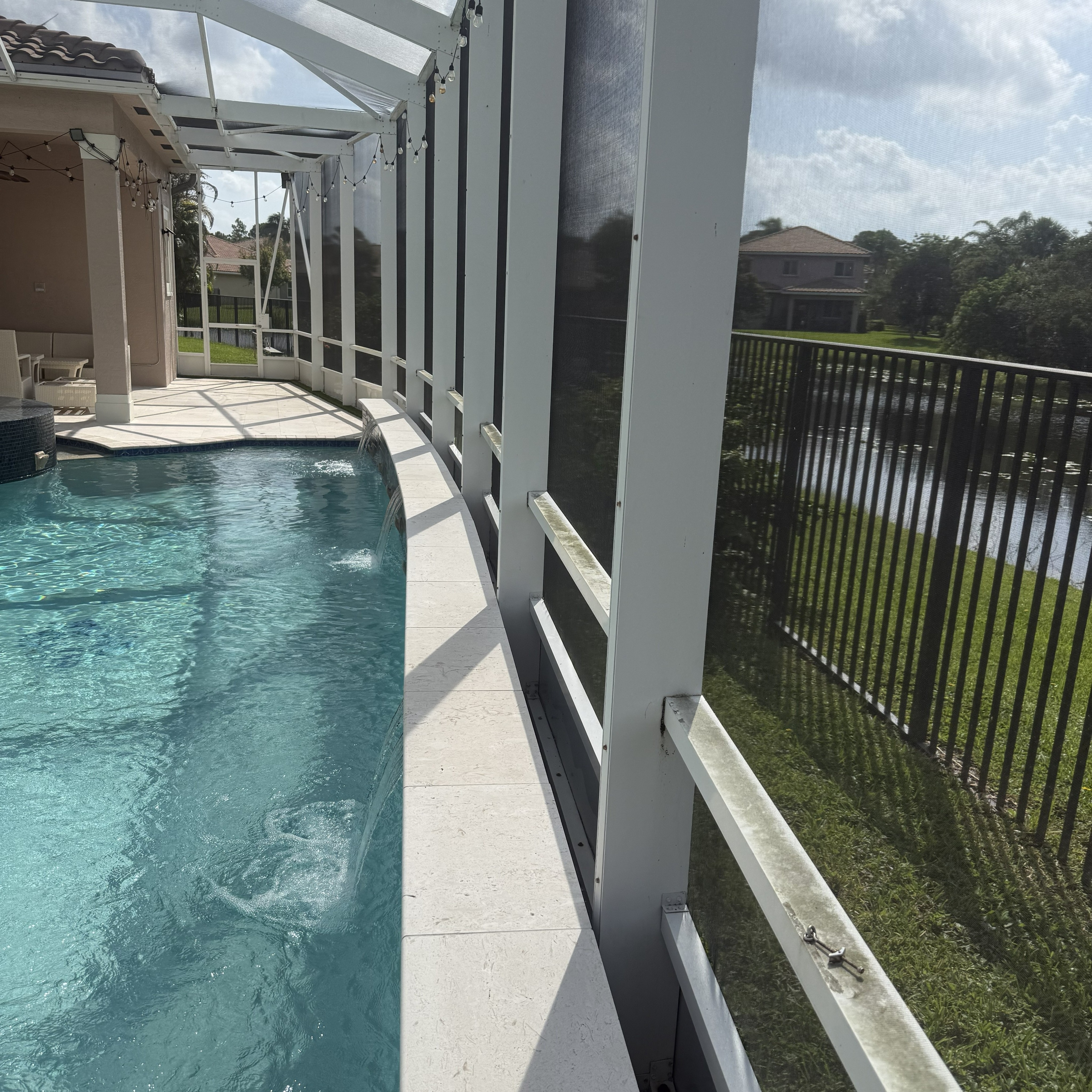 Pure Flow Soft Wash patio cleaning service project in Florida